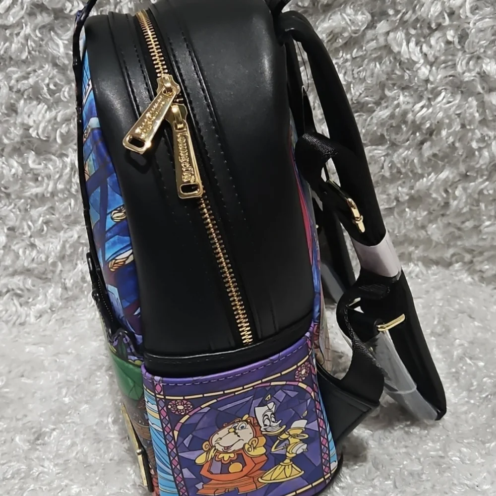 Loungefly Beauty And The Beast mini backpack and cardholder set